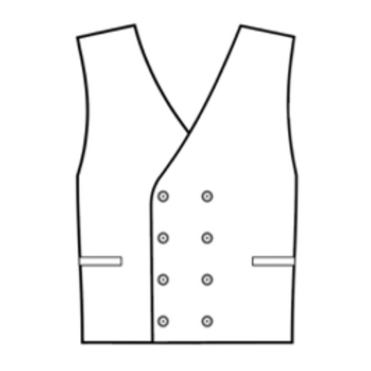 Bistro Frenchie Mens Double Breasted Waiter Vest